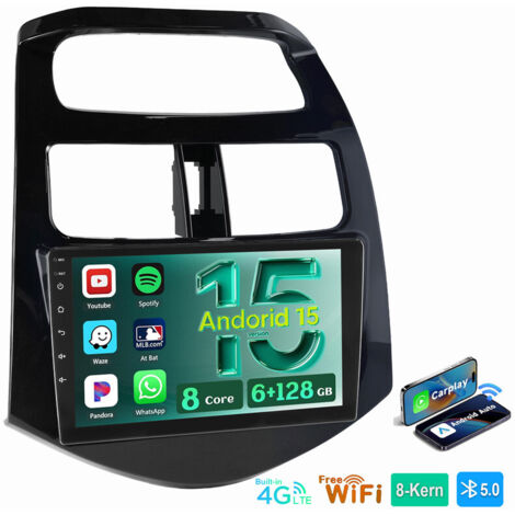 Android 15 Autoradio GPS WIFI RDS FM SWC Für Chevrolet Spark 2010-2014 6+128G
