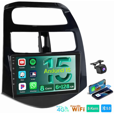 Android 15 Autoradio GPS WIFI RDS FM SWC Für Chevrolet Spark 2010-2014 6+128G CAM