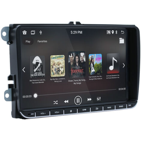 Android 8.1 Autoradio Stéréo 9'' Écran Tactile Capacitif HD Navigation GPS Bluetooth WIFI USB AM Lecteur FM 1G RAM 16G ROM pour VW Passat Golf MK5 MK6 Jetta T5 EOS POLO Touran Seat
