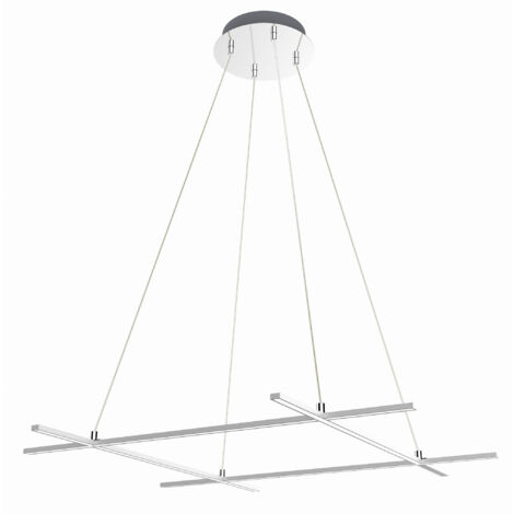 ANDROS LAMPADA A SOSPENSIONE 70X70 40W LED ARGENTO 4000K APETI