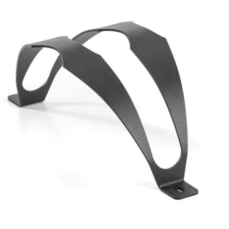 Andrys Aparcabicicletas 1 Plaza con Orificios de Fijación al Suelo - Ruedas 6 cm Negro