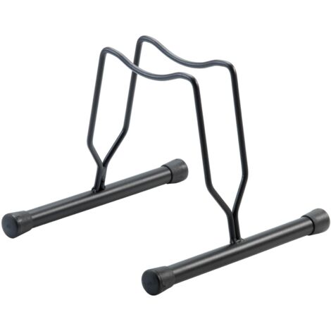 Andrys Aparcabicicletas 1 Plaza con Tapones - Ruedas Frenos de Disco 8 cm - Negro