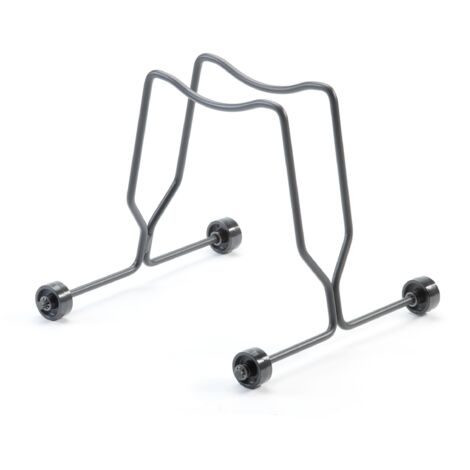 Andrys Aparcabicicletas con Ruedas Fijas 1 Plaza - Ruedas hasta 8 cm - Negro Pintado