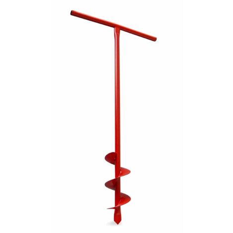 Andrys - Barrena Manual para Agujeros, con Tapones de PVC Negros, de Acero, Pintada en Polvo, Color Rojo, 50 x 100 cm, Agujeros de 12 cm - Finitura: Verniciato - Accessori: Fori 12 cm - Dimensioni: L 
