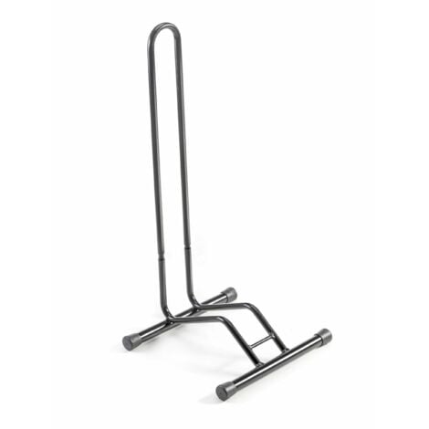 ANDRYS – Piedistallo Porta Biciclette ,  Posto, Smontabile, con Tappi, per Ruote di 8cm, Verniciato Colore Nero, 38.5 x 29 x 67 cm, Larghezza posteggio Ruote 8 cm anche Ruote Plus