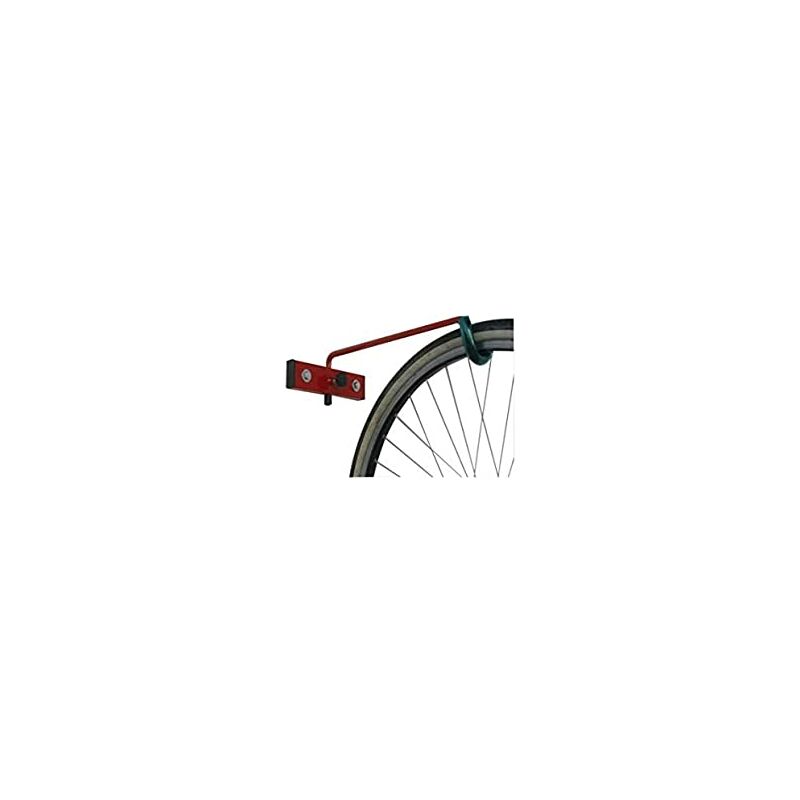Image of Andrys – Porta Biciclette a Parete Salvaspazio Pieghevole, in Acciaio Verniciato Rosso, 45 x 7 x 8 cm, Colore Rosso, 1 Posto, 1 Braccio Pieghevole