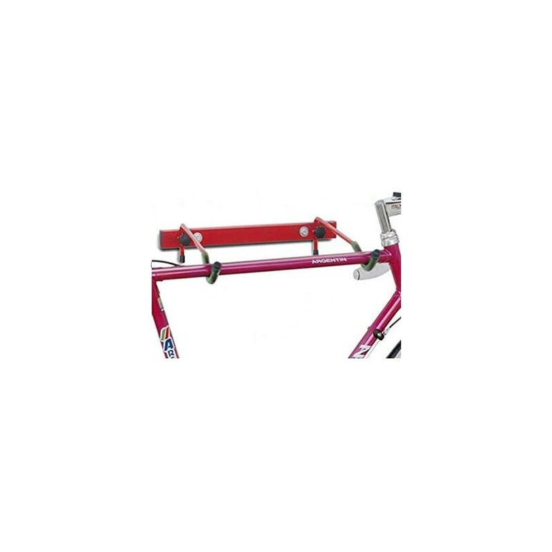 Image of Andrys – Porta Biciclette a Parete Salvaspazio Pieghevole, in Acciaio Verniciato Rosso, 45 x 7 x 8 cm, Colore Rosso, 1 Posto, 2 Braccia Pieghevoli
