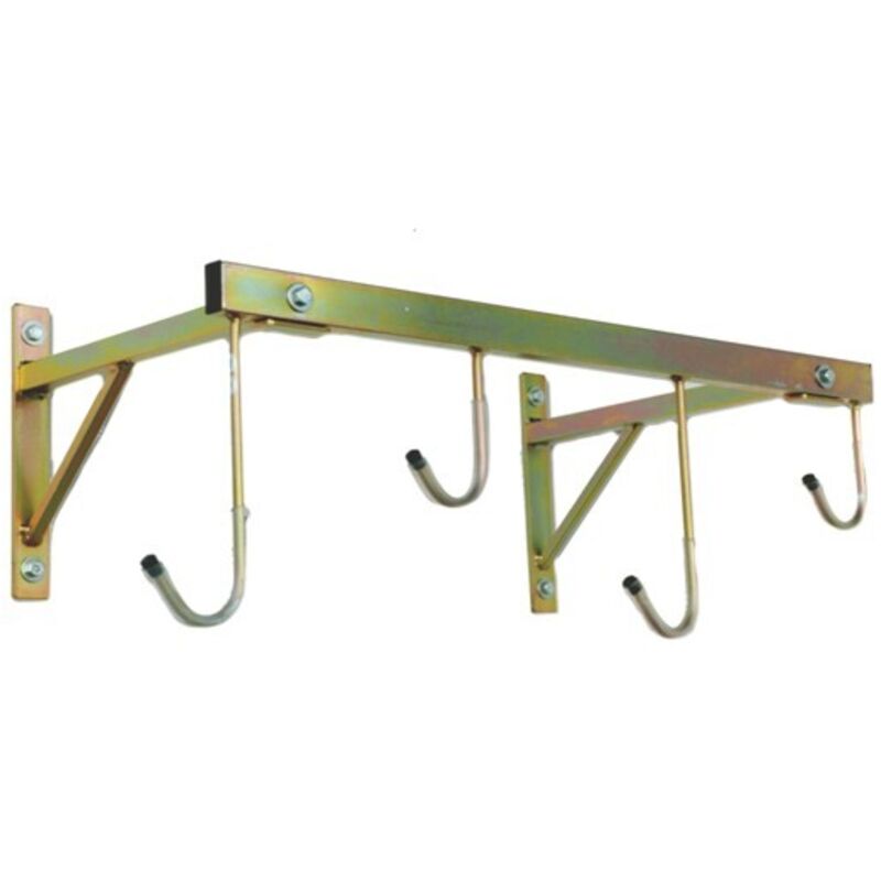 Andrys Srl - Andrys - Porte-Vélos Mural avec Support de Fixation et Tube Frontal, avec Vis et Bouchons, en Acier Galvanisé, Or Tropical, 78x37x28 cm,