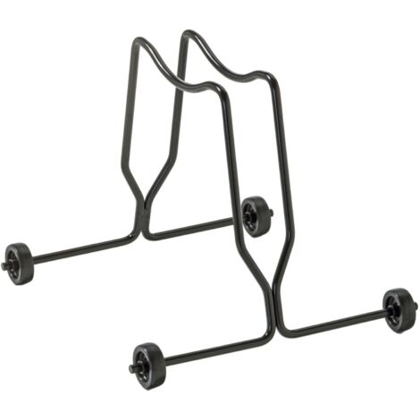 ANDRYS - Rastrelliera Porta Bici 1 Posto, con Ruote Fisse, anche per Bici con Freno a Disco, in Acciaio, Colore Argento, 35 x 35 x 30 cm - Colore: Nero - Posti: 1 - Finitura: Verniciato