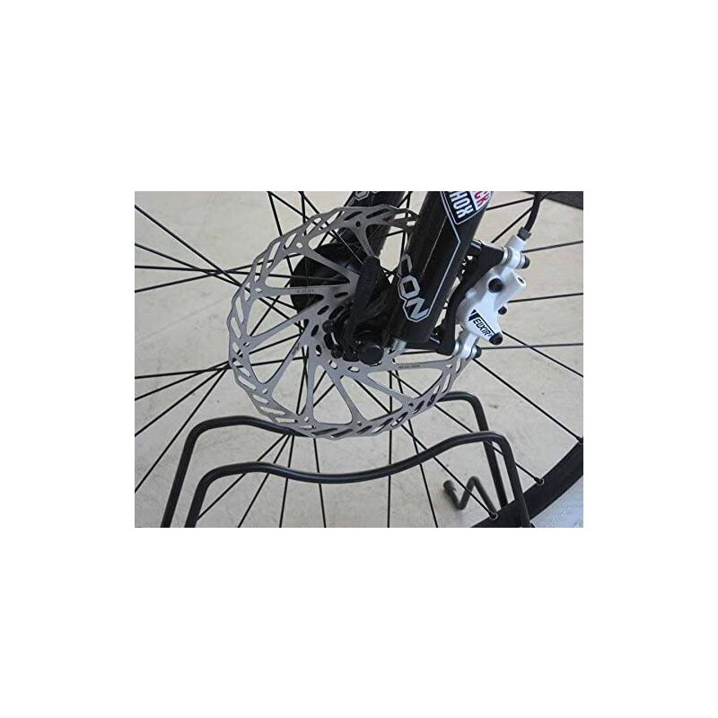 Image of Andrys – Rastrelliera Porta Biciclette da Terra 1 Posto, con Ruote girevoli, da Estreni ed Interni, Acciaio Zincato, Colore Argento, 35 x 35 x 25 cm