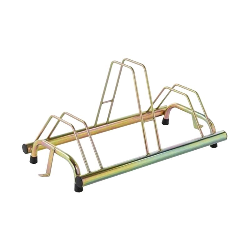 Andrys Srl - Andrys - Râtelier Porte-vélos au sol 4 places avec support d'ancrage, postes hauts et bas, galvanisé à froid, or tropical, 79 x 42 x 40