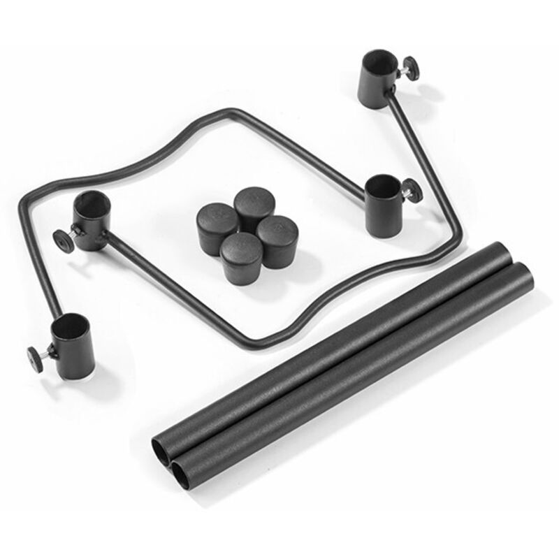 Andrys Srl - Andrys - Support de vélo au sol démontable et réglable, avec embouts et vis, en acier galvanisé, couleur grise, 35 x 35 x 25 cm, 1 place