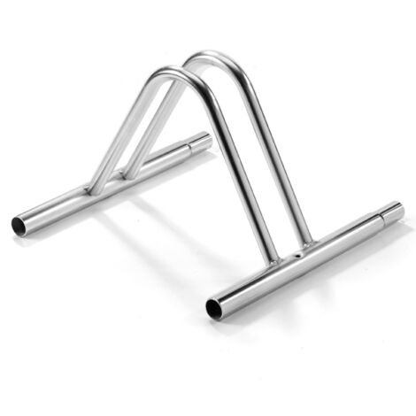 Andrys - Râtelier pour porte-vélo au sol, 1 place, avec trou de fixation et conicité pour connecter les porte-vélos, galvanisé, argent, 38,5 x 38 x 26 cm