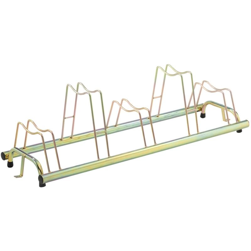 Andrys Srl - Andrys - Râtelier pour vélos, 5 places, hauts et bas, également pour les vélos avec frein à disque, en acier galvanisé à froid, or
