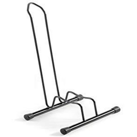 Andrys - Soporte de Piso para Bicicleta 1 Lugar, No Desmontable, con Tapones, de Acero, Negro, 38.5 x 29 x 67 cm, Ancho de Parqueo de Ruedas 6 cm