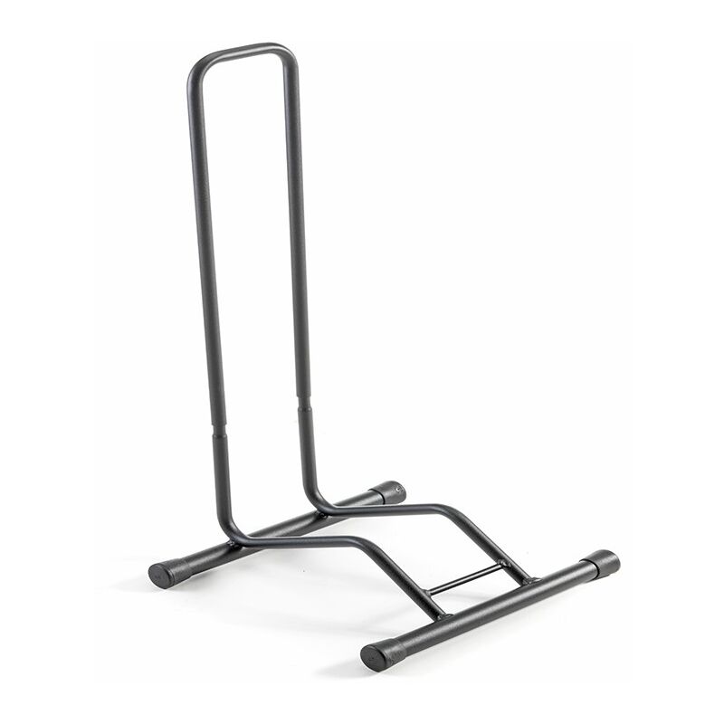 Andrys Srl - Andrys - Support de Sol pour Vélo 1 Place, Démontable, avec Bouchons, Peint, Couleur Noire, 38,5 x 29 x 67 cm, Largeur d'Accueil des