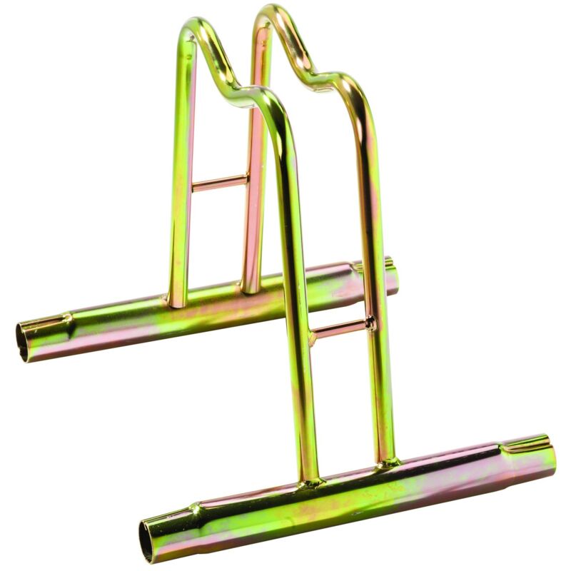 Andrys Srl - Andrys - Support de vélo au sol, 1 place, avec cône, également pour vélos à frein à disque, galvanisé à froid, or tropical, 38,5 x 42 x