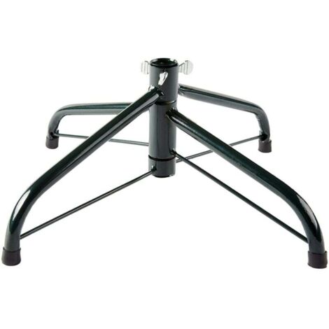 Andyou – Support pour sapin de Noël 30 cm – En fer vert – Pieds en caoutchouc pour sols – Utilisable pour mâts et parasols