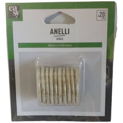 ANELLI FERRO D32 AVORIO ORO 10 PEZZI - EMMEBI