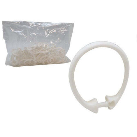 24x Anelli Doccia Multicolore Per Tenda Plastica Forma C Set T Da Bagno Asta Bagno Dobo 7438643730177