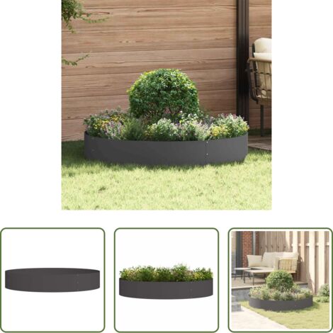 Anello da giardino -  Anello per vaso Nero 120 x 120 x 20 cm