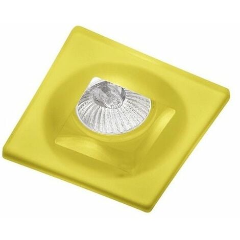 Anello da incasso fisso quadrato in cristallo giallo CRISTALRECORD 20-110-01-130