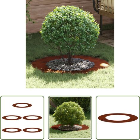 Anello decorativo -  adatto per Anelli d'Albero Piatto 5 pcs Marrone Ø50 / 80 cm