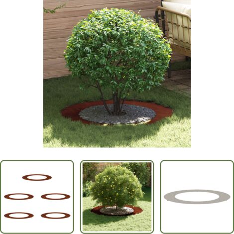 Anello decorativo -  adatto per Anelli d'Albero Piatto 5 pcs Marrone Ø60 / 90 cm