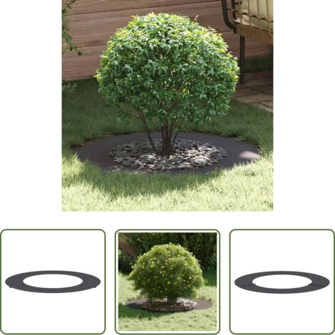 Anello decorativo -  adatto per Anello d'Albero Piatto Nero Ø50 / 80 cm Acciaio
