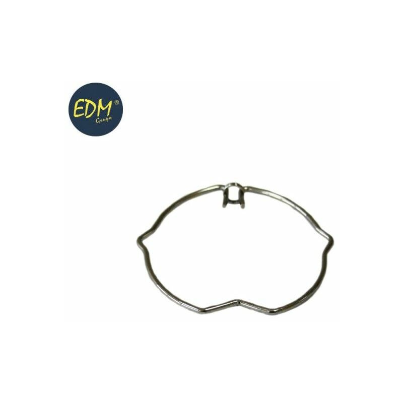 Supporto per lampada dicroica con anello metallico termoretraibile