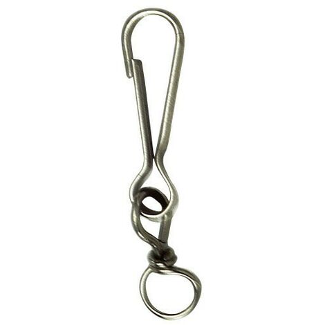 Anello girevole per moschettone nichelato 40 mm.