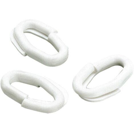 ANELLO GIUNZIONE P/CATENA PLASTICA D 8 BIANCO