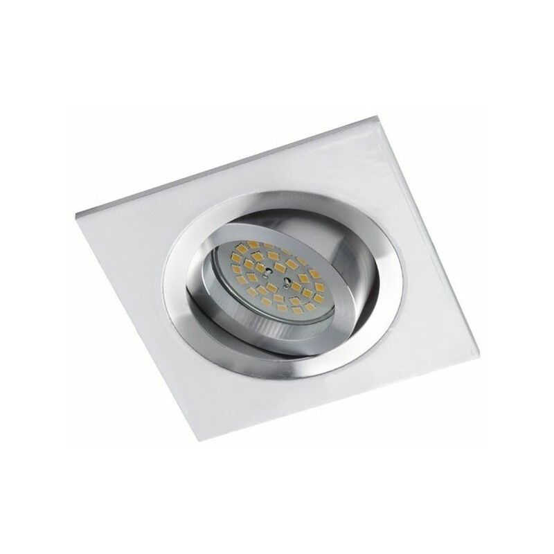 Image of Anello incasso elio quadrato bianco / alluminio Cristalrecord 03-061-00-000