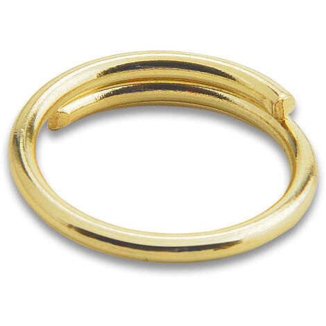 ANELLO PER CATENA A PERLINE OTTONE LUCIDO D 14 MM- 2,0 centinaia