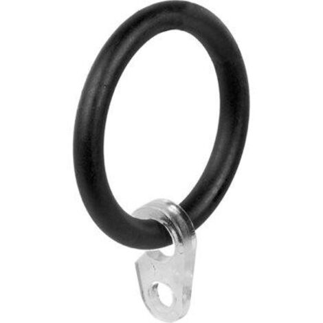 ANELLO PER SCORRITENDA col. nero - Ø 20 mm  cf. 8 pz