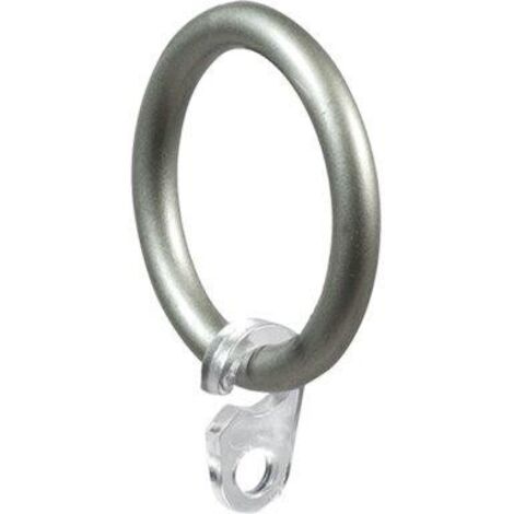 ANELLO PER SCORRITENDA col. nichel - Ø 20 mm  cf. 8 pz