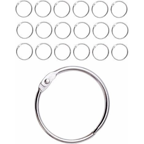 Set di 14 anelli in metallo per tende da doccia nero 