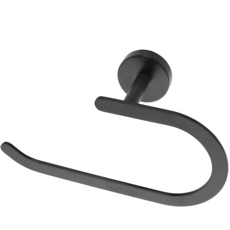 Anello porta asciugamani in acciaio nero opaco Chic Black