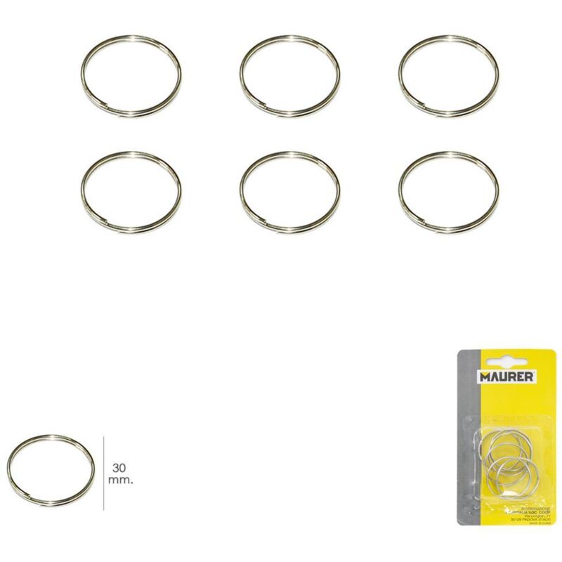 Portachiavi ad anello ø 30 mm (Blister 6 pezzi)