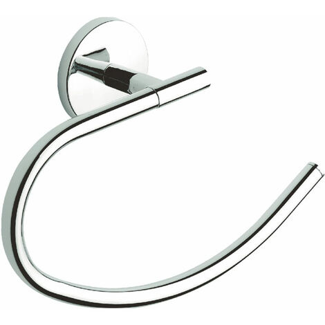 Anello Portasciugamani Bagno Moderno in Acciaio One Duo Cromo