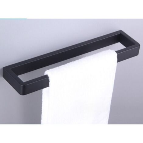 Anello portasciugamani da bagno, nero, in acciaio inox SUS304, 30 cm, montaggio a parete.