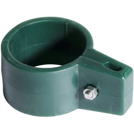 NONE Piastra con manicotto a base quadrata in ferro verniciato verde diam. 3,4 cm