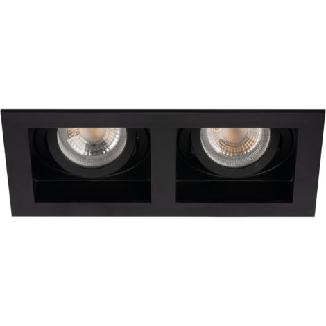 Anello Spot Incastrable Nero – Alluminio – rettangolare 2x10 Kanlux ARET