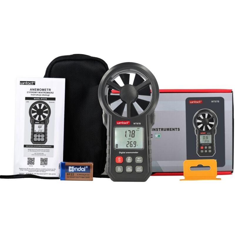 Anémomètre Anémomètre Vent Mètre Température Mesure De La Vitesse De L'Air Application Bt