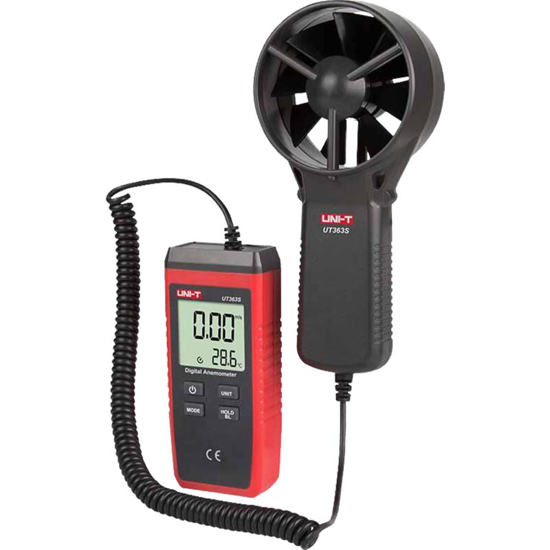 Anémomètre de type Split - Capteur de vitesse du vent de haute précision - Capteur de température - Arrêt automatique - Valeurs maximales, minimales