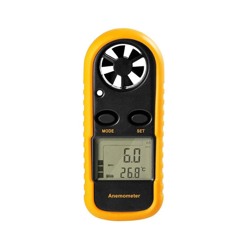 Anemometre Portable Anémomètre Numérique Haute Précision (±5%) avec Rétro-éclairage lcd, Anémomètre Portatif pour Extérieur, havc, Drones