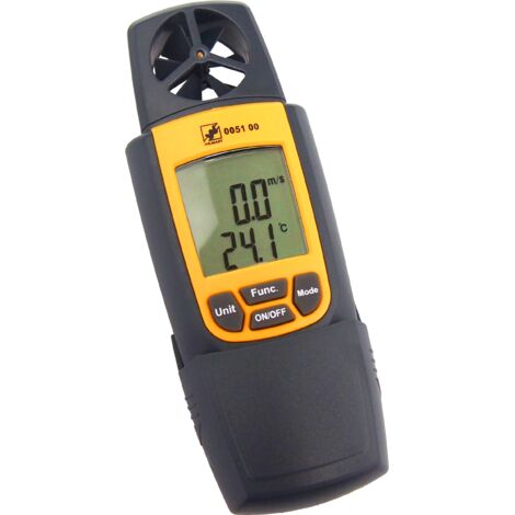 Anémomètre Thermomètre Hygromètre 3 en 1 – 0,4 à 20 m/s – Max/Min/Hold  Réf. 005100