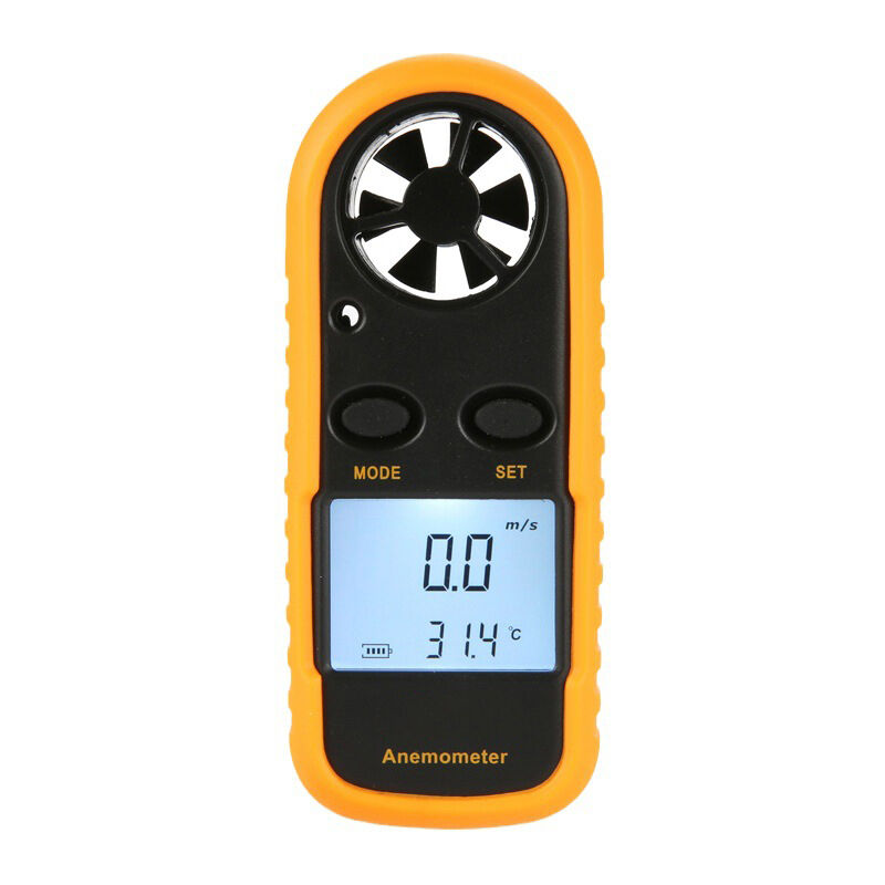 Tonchean - Anémomètre,Anémomètre Digital lcd Vitesse du Vent de Mètre Indicateur de Mesure de la Vitesse du Flux d'Air Thermomètre avec