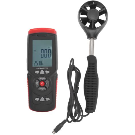 Anemómetro de tipo partido 0,0-45,0 m/s Medidor de volumen de aire portátil Medidor de velocidad del viento digital Probadores de flujo de aire portátiles para meteorología, pesca