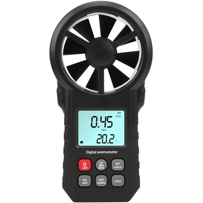 Anemómetro digital 1602c anemómetro de cristal líquido portátil de alta precisión